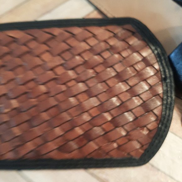 Womens Belt Size Small Extra Wide Brown Braided Woven Leather Banana Republic main image 11